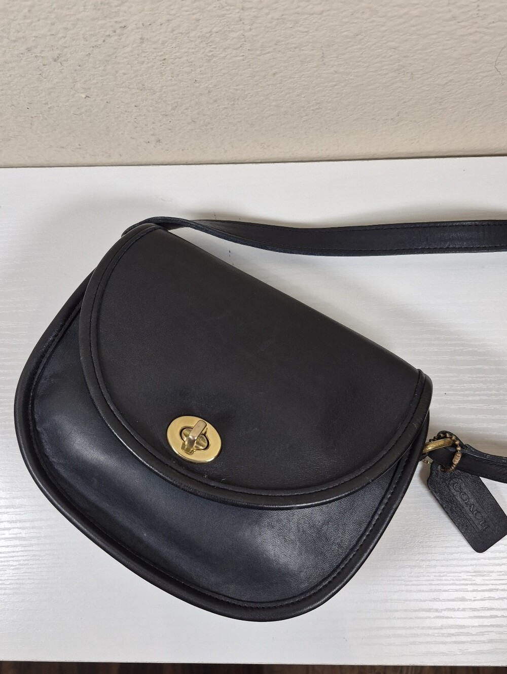 Vintage Coach Navy Watson Bag #9981